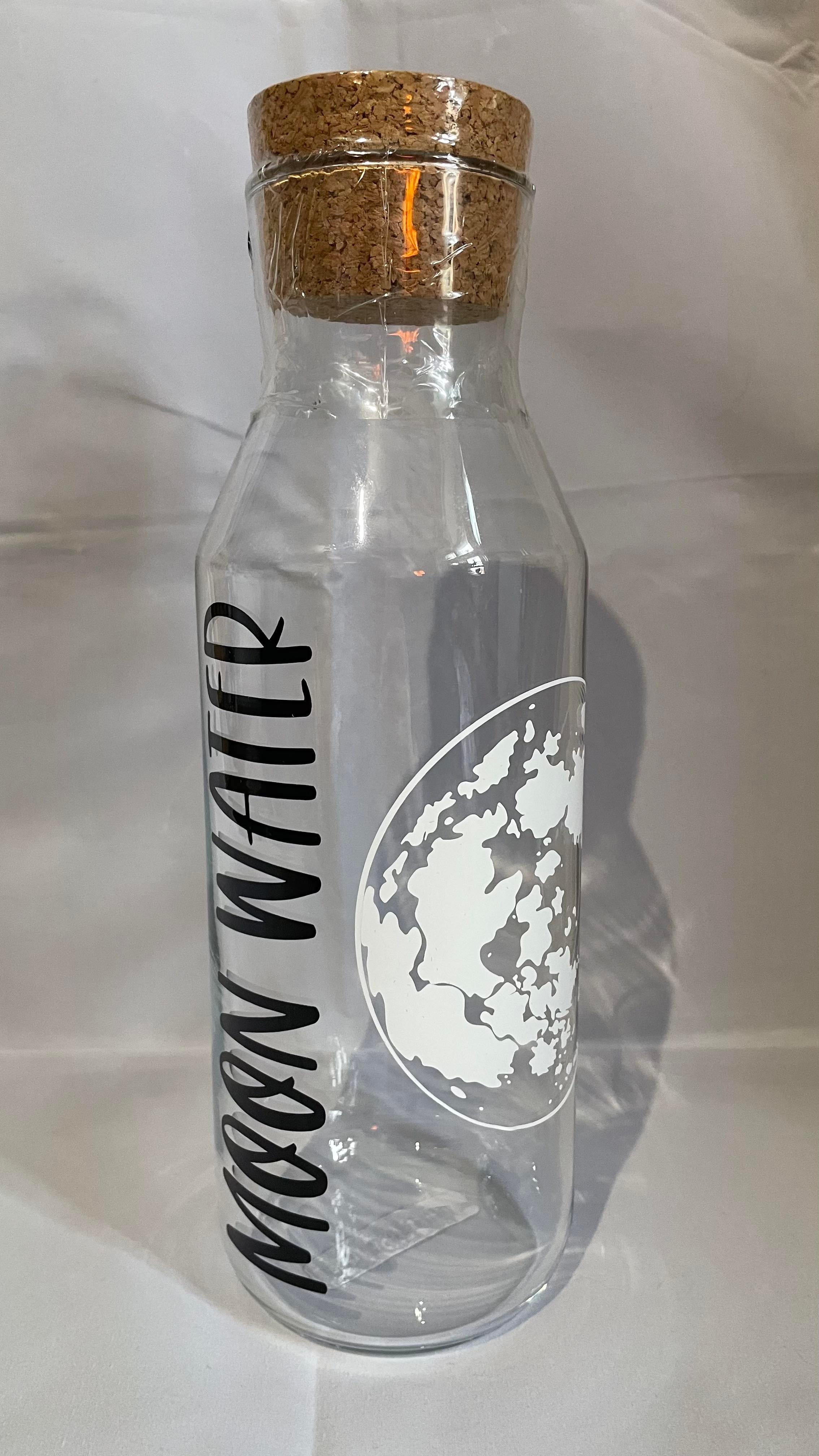 Moon Water Bottle with Cork - Black