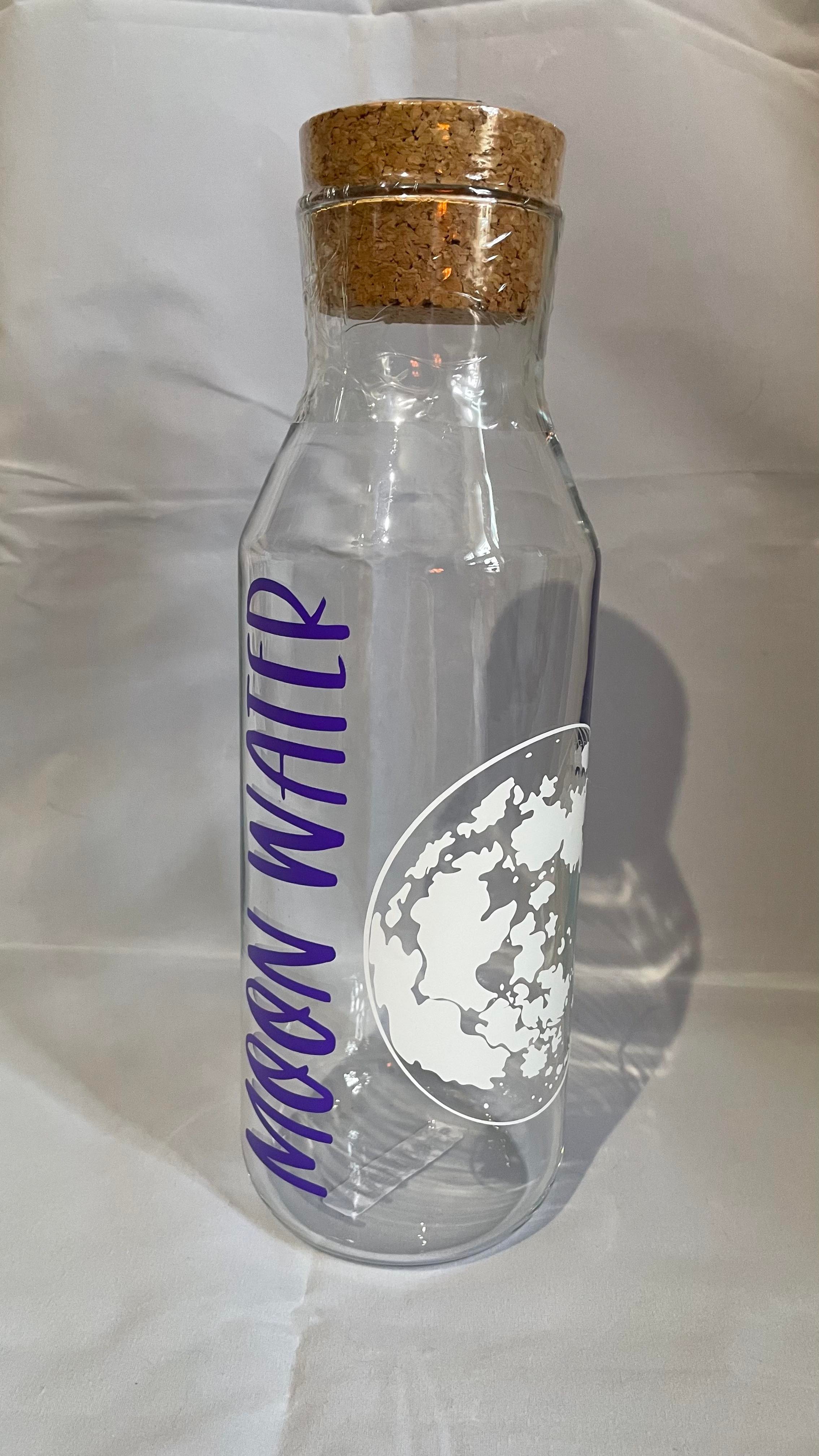 Moon Water Bottle with Cork - Purple